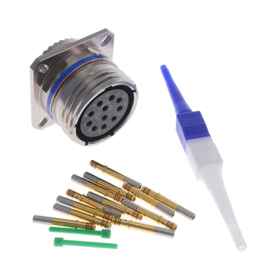D38999/20FF11SN by Amphenol Aerospace Operations - CONNECTOR RECPT FMALE 11POS GOLD CRIMP