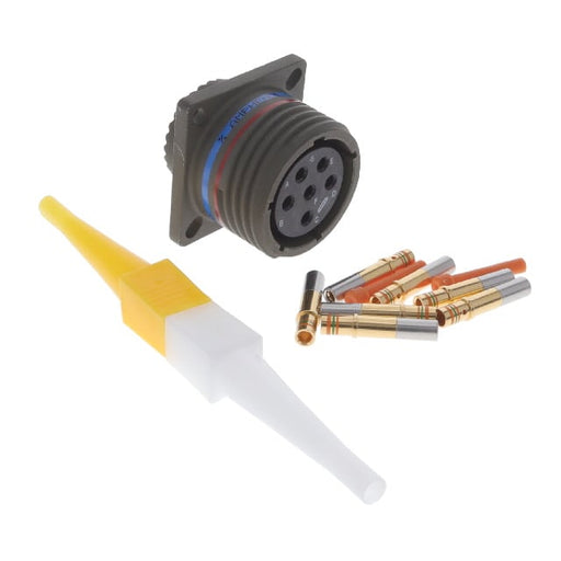 D38999/20JE6SN by Amphenol Aerospace Operations - CONNECTOR RECPT FMALE 6POS GOLD CRIMP