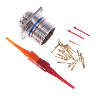 D38999/20KD18PN by Amphenol Aerospace Operations - CONNECTOR RECPT MALE 18POS GOLD CRIMP