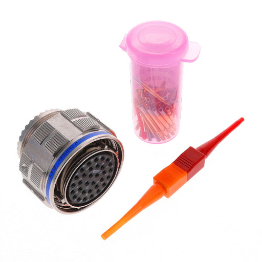 D38999/26FF32SA by Amphenol Aerospace Operations - CONNECTOR PLUG FMALE 32POS GOLD CRIMP
