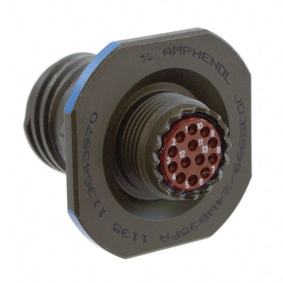 D38999/24WB35PALC by Amphenol Aerospace Operations - CONNECTOR RECPT HSNG MALE 13POS PNL MT