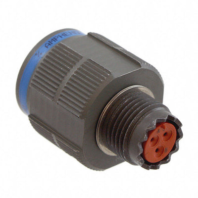 D38999/26WA98PNLC by Amphenol Aerospace Operations - CONNECTOR PLUG HSNG MALE 3POS INLINE