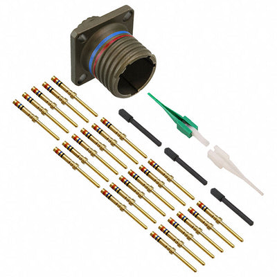 D38999/20JC35PN by ITT Cannon, LLC - CONNECTOR RECPT MALE 22POS GOLD CRIMP