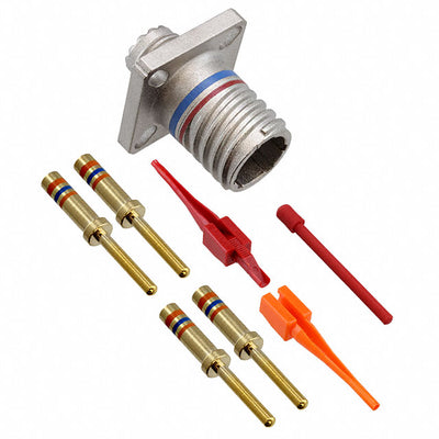 D38999/20MA98PN by ITT Cannon, LLC - CONNECTOR RECPT MALE 3POS GOLD CRIMP