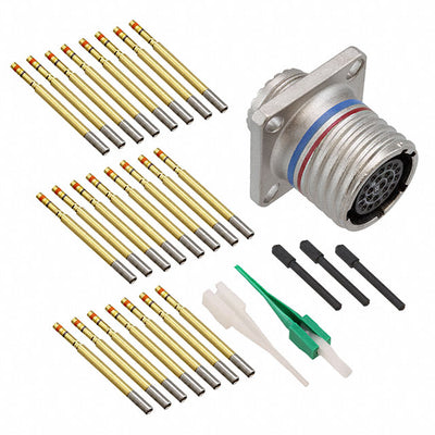 D38999/20MC35SN by ITT Cannon, LLC - CONNECTOR RECPT FMALE 22POS GOLD CRIMP