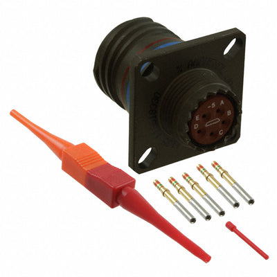 D38999/20WB5SN by Amphenol Aerospace Operations - CONNECTOR RECPT FMALE 5POS GOLD CRIMP