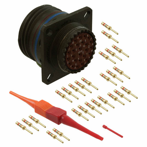 D38999/20WE26PN by Amphenol Aerospace Operations - CONNECTOR RECPT MALE 26POS GOLD CRIMP