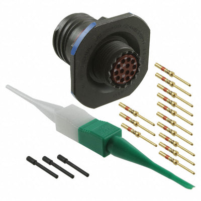 D38999/24WB35PN by Amphenol Aerospace Operations - CONNECTOR RECPT MALE 13POS GOLD CRIMP