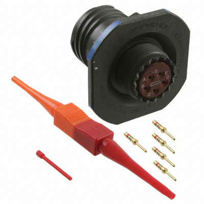 D38999/24WB5PN by Amphenol Aerospace Operations - CONNECTOR RECPT MALE 5POS GOLD CRIMP