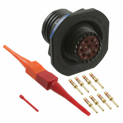 D38999/24WC8PN by Amphenol Aerospace Operations - CONNECTOR RECPT MALE 8POS GOLD CRIMP