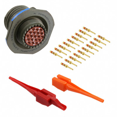 D38999/24WD19PN by Amphenol Aerospace Operations - CONNECTOR RECPT MALE 19POS GOLD CRIMP