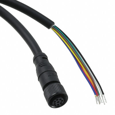D40ML-CBL-M12-10M by Omron Automation and Safety - CABLE 8POS FMALE TO WIRE 32.8