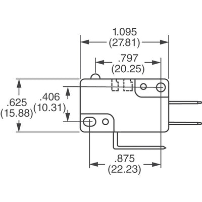 D42L-R1YL by ZF Electronics - SWITCH LEVER SPDT 3A QC TERM