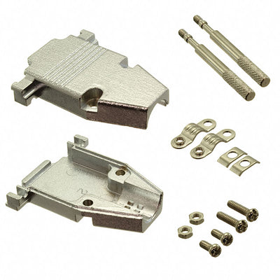 DA15-HD-AL-TS by Adam Tech - D-SUB HOOD 15 WAY ALUM THUMB SCR