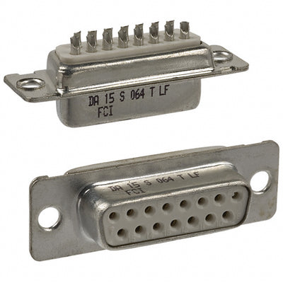 DA15S064TLF by Amphenol ICC (FCI) - CONNECTOR D-SUB RCPT 15POS SLDR CUP