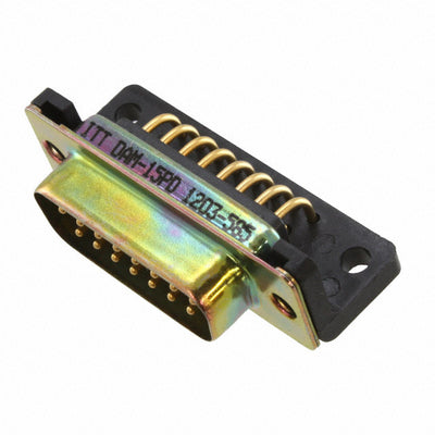 DAM-15P-D by ITT Cannon, LLC - CONNECTOR D-SUB PLUG 15POS R/A SLDR