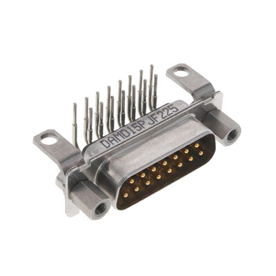 DAMD15PJF225 by ITT Cannon, LLC - CONNECTOR D-SUB PLUG 15POS R/A SLDR