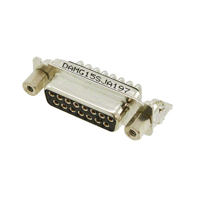 DAMG-15S-J-A197 by ITT Cannon, LLC - CONNECTOR D-SUB RCPT 15POS R/A SLDR