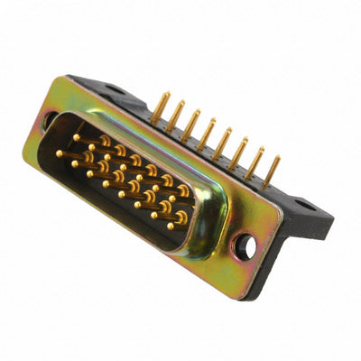 DAMM-15P-D by ITT Cannon, LLC - CONNECTOR D-SUB PLUG 15POS R/A SLDR