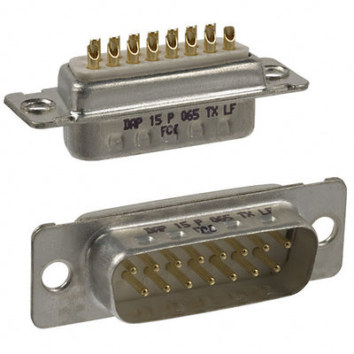 DAP15P065TXLF by Amphenol ICC (FCI) - CONNECTOR D-SUB PLUG 15POS SLDR CUP