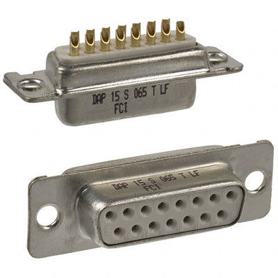 DAP15S065TLF by Amphenol ICC (FCI) - CONNECTOR D-SUB RCPT 15POS SLDR CUP