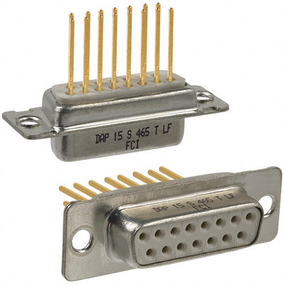 DAP15S465TLF by Amphenol ICC (FCI) - CONNECTOR D-SUB RCPT 15POS PNL MNT WW