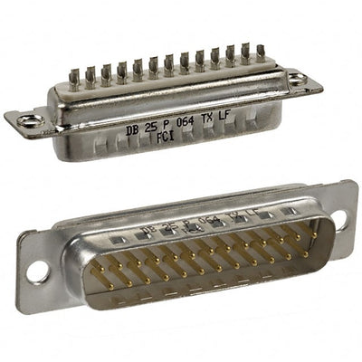 DB25P064TXLF by Amphenol ICC (FCI) - CONNECTOR D-SUB PLUG 25POS SLDR CUP