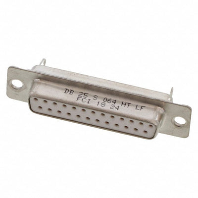 DB25S064HTLF by Amphenol ICC (FCI) - CONNECTOR D-SUB RCPT 25POS SLDR CUP