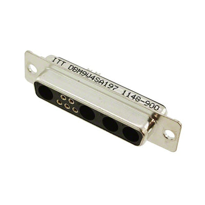 DBM-9W4S-A197 by ITT Cannon, LLC - CONNECTOR D-SUB RCPT 9POS PNL MNT