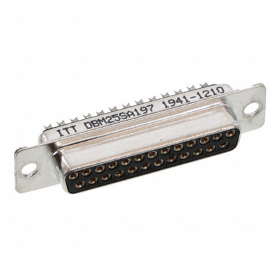 DBM25SA197 by ITT Cannon, LLC - CONNECTOR D-SUB RCPT 25POS PNL MNT