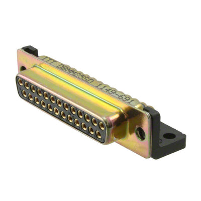 DBMM-25S-D by ITT Cannon, LLC - CONNECTOR D-SUB RCPT 25POS R/A SLDR