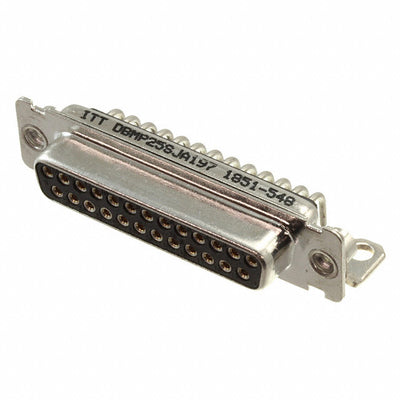 DBMP25SJA197 by ITT Cannon, LLC - CONNECTOR D-SUB RCPT 25POS R/A PCB