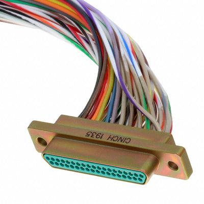 DCCM37P6E5-18.0B by Cinch Connectivity Solutions - MICRO-D PLUG 37POS WIRE LEAD 18