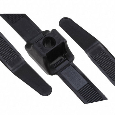 DCT90HIRK2 by HellermannTyton - DUAL CLAMP TIE BLK 150LBS 1.086