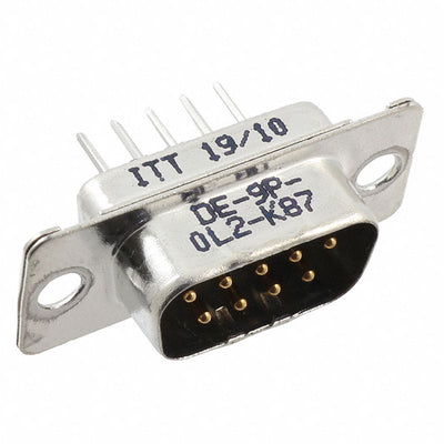 DE-9P-OL2-K87 by ITT Cannon, LLC - CONNECTOR D-SUB PLUG 9P PNL MNT SLDR