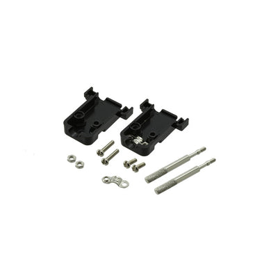 DE09-HD-PB-TS by Adam Tech - D-SUB HOOD BLK PLASTIC 9 WAY THU