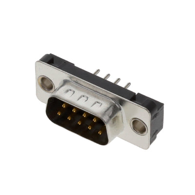 DE09-PA-M1 by Adam Tech - CONNECTOR D-SUB PLUG 9POS VERT SLDR