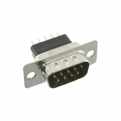 DE09-PE-1 by Adam Tech - CONNECTOR D-SUB PLUG 9POS VERT SLDR