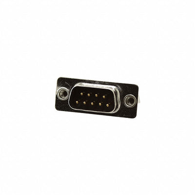 DE09-PT-1-BL by Adam Tech - CONNECTOR D-SUB PLUG 9POS VERT SLDR