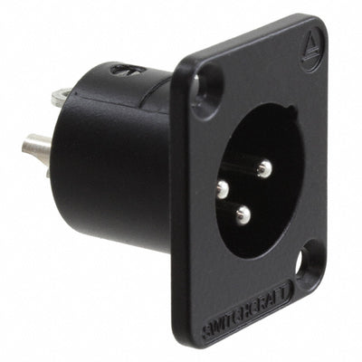 DE3MB by Switchcraft Inc. - CONNECTOR RECPT MALE XLR 3P SOLDER CUP
