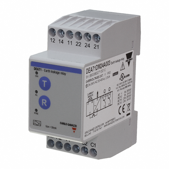 DEA71DM24A003 by Carlo Gavazzi Inc. - EARTH LEAKAGE MONITORING RELAY