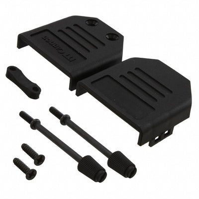 DEBS-9 by ITT Cannon, LLC - CONNECTOR BACKSHELL 9POS 180DEG BLACK