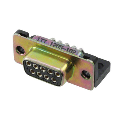 DEM-9S-D by ITT Cannon, LLC - CONNECTOR D-SUB RCPT 9POS R/A SLDR