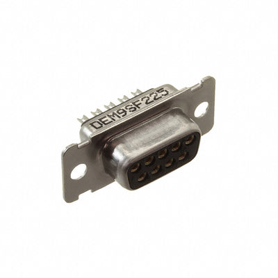 DEM9SF225 by ITT Cannon, LLC - CONNECTOR D-SUB RCPT 9POS PNL MNT