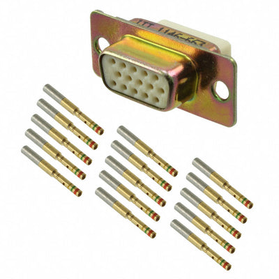 DEMA-15S by ITT Cannon, LLC - CONNECTOR D-SUB HD RCPT 15P PNL MNT
