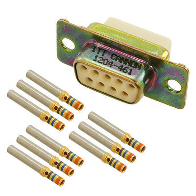DEMAM-9S by ITT Cannon, LLC - CONNECTOR D-SUB RCPT 9P PNL MT CRIMP
