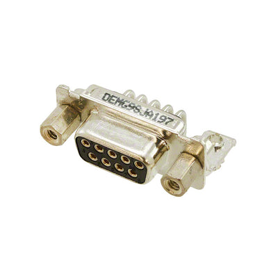DEMG-9S-J-A197 by ITT Cannon, LLC - CONNECTOR D-SUB RCPT 9POS R/A SLDR