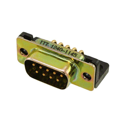 DEMM-9P-L by ITT Cannon, LLC - CONNECTOR D-SUB PLUG 9POS R/A SLDR