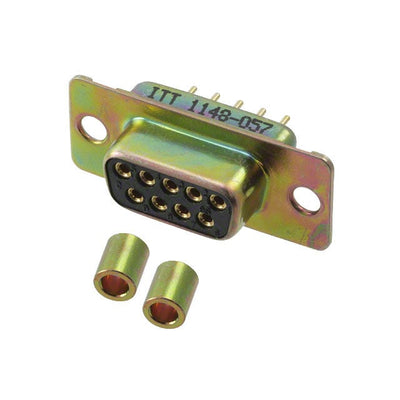 DEMM-9S-M by ITT Cannon, LLC - CONNECTOR D-SUB RCPT 9P PNL MNT SLDR