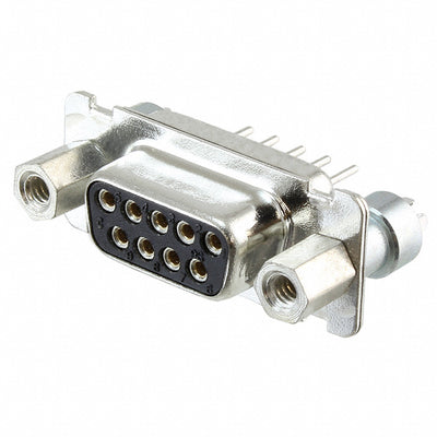 DEMN-9S-N-A197 by ITT Cannon, LLC - CONNECTOR D-SUB RCPT 9P PNL MNT SLDR